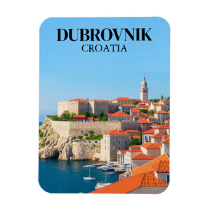 Vintage Dubrovnik Croatia Travel Souvenir Magnet