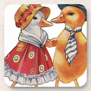 Vintage Duck Couple Coaster