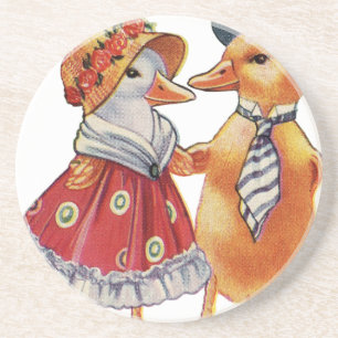 Vintage Duck Couple Coaster