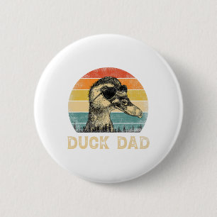 Vintage Duck Dad Duck Lovers Daddy Father#39;s Day 6 Cm Round Badge