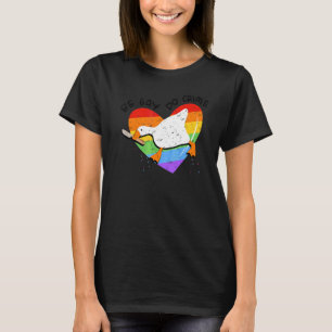 Vintage Duck Rainbow Be Gay Do Crime Lgbtq Communi T-Shirt