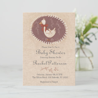 Vintage Duckling Invitation