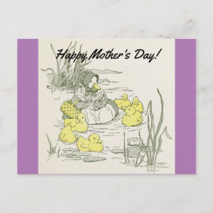 Vintage Ducks Mother's Day Postcard