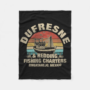 Vintage Dufresne And Redding Fishing Charters Fleece Blanket