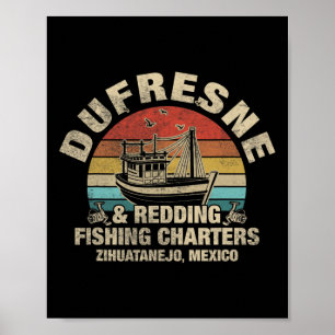 Vintage Dufresne And Redding Fishing Charters  Poster