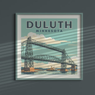 Vintage Duluth Minnesota Poster