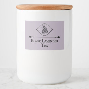 Vintage Dusty Lavender Ink Moth Tea Food Label