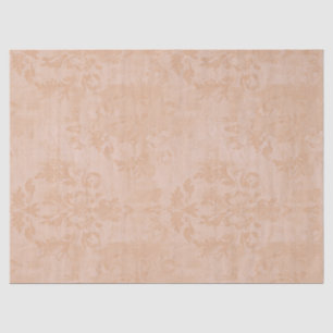 Vintage Dusty Peach Antique Damask Decoupage  Tissue Paper