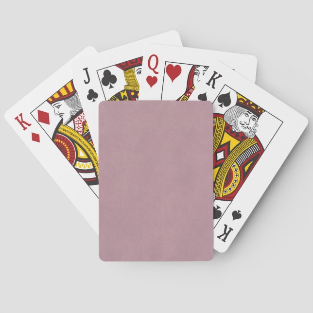 Vintage Dusty Rose Parchment Template Blank Playing Cards (Back)