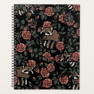 Vintage Dusty Rose Raccoons  Planner