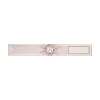 Vintage Dusty rose ribbon and Bouquet Wraparound Address Label