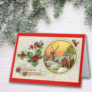 Vintage Dutch Christmas Greetings Card