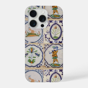Vintage Dutch Delft Tiles 17th Century pottery art iPhone 15 Pro Case