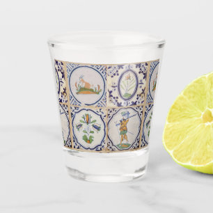 Vintage Dutch Delft Tiles 17th Century pottery art Shot Glass