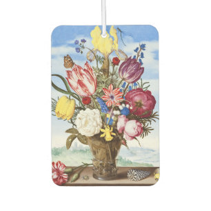 Vintage Dutch Golden Age Floral Still Life Car Air Freshener