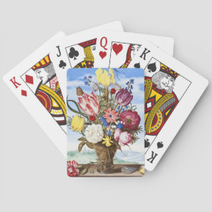 Vintage Dutch Golden Age Floral Still Life Playing Cards