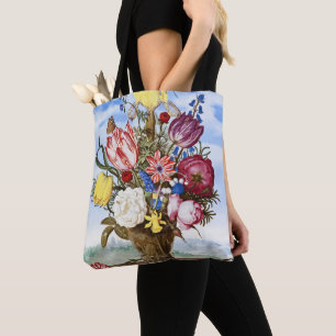 Vintage Dutch Golden Age Floral Still Life Tote Bag