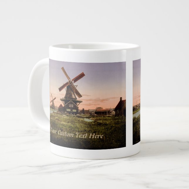 Vintage Dutch Windmills custom mugs (Front Left)