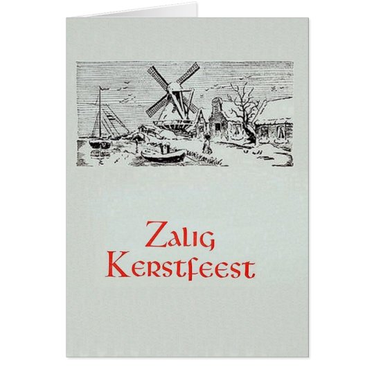 Vintage Dutch Zalig Kerstfeest Christmas Card