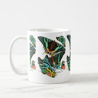 Vintage E.A. Séguy's Green butterflies Coffee Mug