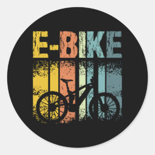 Vintage E-Bike Classic Round Sticker