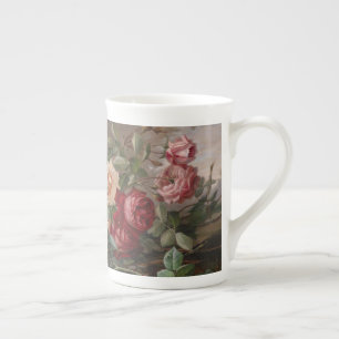 Vintage E. Hariel Rose Still Life  Bone China Mug