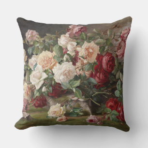Vintage E. Hariel Rose Still Life     Cushion