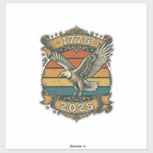 Vintage Eagle 1776 2026 Shirt Patriotic Retro Dist