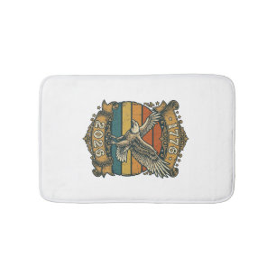 Vintage Eagle 1776 2026 Shirt Patriotic Retro Dist Bath Mat