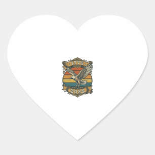 Vintage Eagle 1776 2026 Shirt Patriotic Retro Dist Heart Sticker