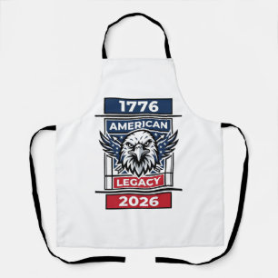 Vintage Eagle 1776 2026 Shirt Patriotic Typography Apron