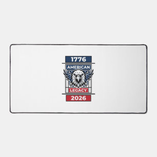 Vintage Eagle 1776 2026 Shirt Patriotic Typography Desk Mat