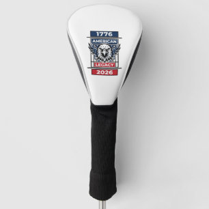 Vintage Eagle 1776 2026 Shirt Patriotic Typography Golf Head Cover