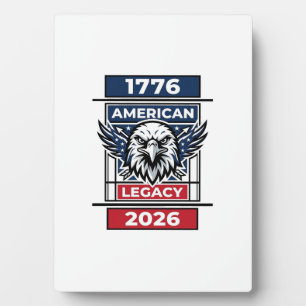 Vintage Eagle 1776 2026 Shirt Patriotic Typography Plaque