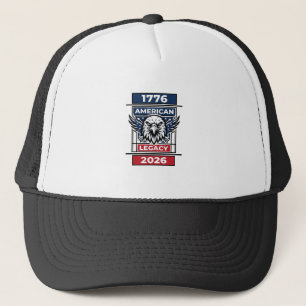 Vintage Eagle 1776 2026 Shirt Patriotic Typography Trucker Hat