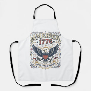 Vintage Eagle America 1776 Patriotic Apron