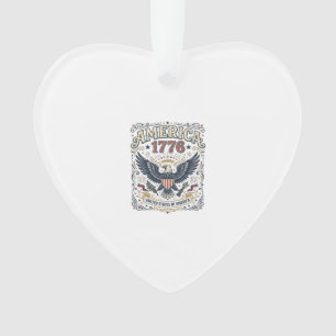 Vintage Eagle America 1776 Patriotic Ornament