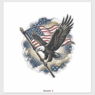 Vintage Eagle Flag Patriotic Shirt Design_1