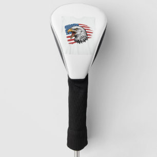 Vintage Eagle Flag Patriotic Vector Shirt Design_1 Golf Head Cover