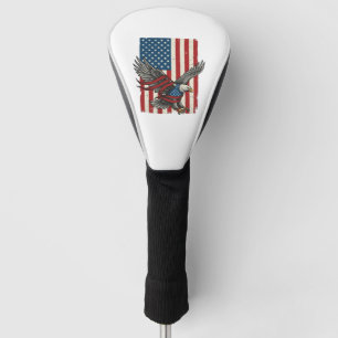 Vintage Eagle Flag Vector Patriotic Shirt Design_1 Golf Head Cover