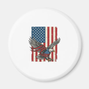 Vintage Eagle Flag Vector Patriotic Shirt Design_1 Magnet