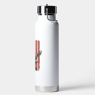 Vintage Eagle Flag Vector Patriotic Shirt Design_1 Water Bottle