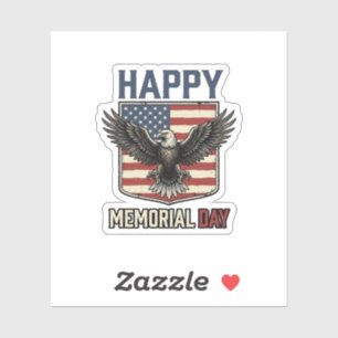 Vintage Eagle Memorial Day Patriotic Shirt Design_