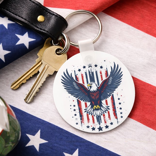 Vintage Eagle Patriotic Key Ring (Creator Uploaded)