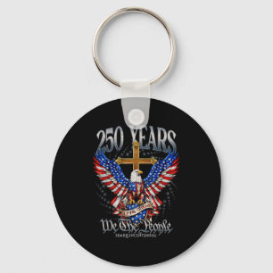 Vintage Eagle Usa Flag 250 Years 1776-2026 250th B Key Ring