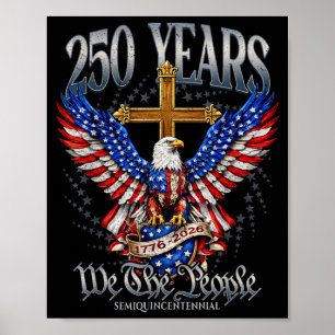 Vintage Eagle Usa Flag 250 Years 1776-2026 250th B Poster