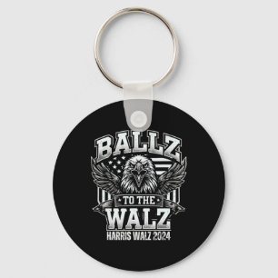 Vintage Eagle Usa Flag Harris Waltz 2024 Ballz To Key Ring