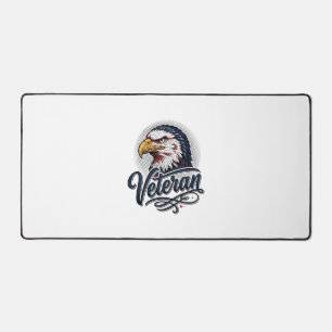 Vintage Eagle Veteran Patriotic Shirt Design_1 Desk Mat