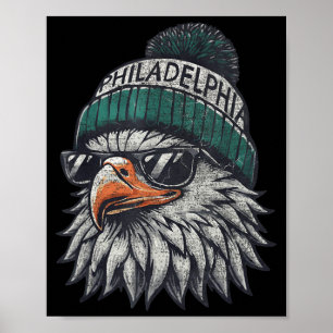 Vintage Eagle With Sungles Men Women Kids Cool Poster
