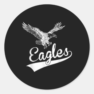 Vintage Eagles Flying Bird Inspirational Classic Round Sticker